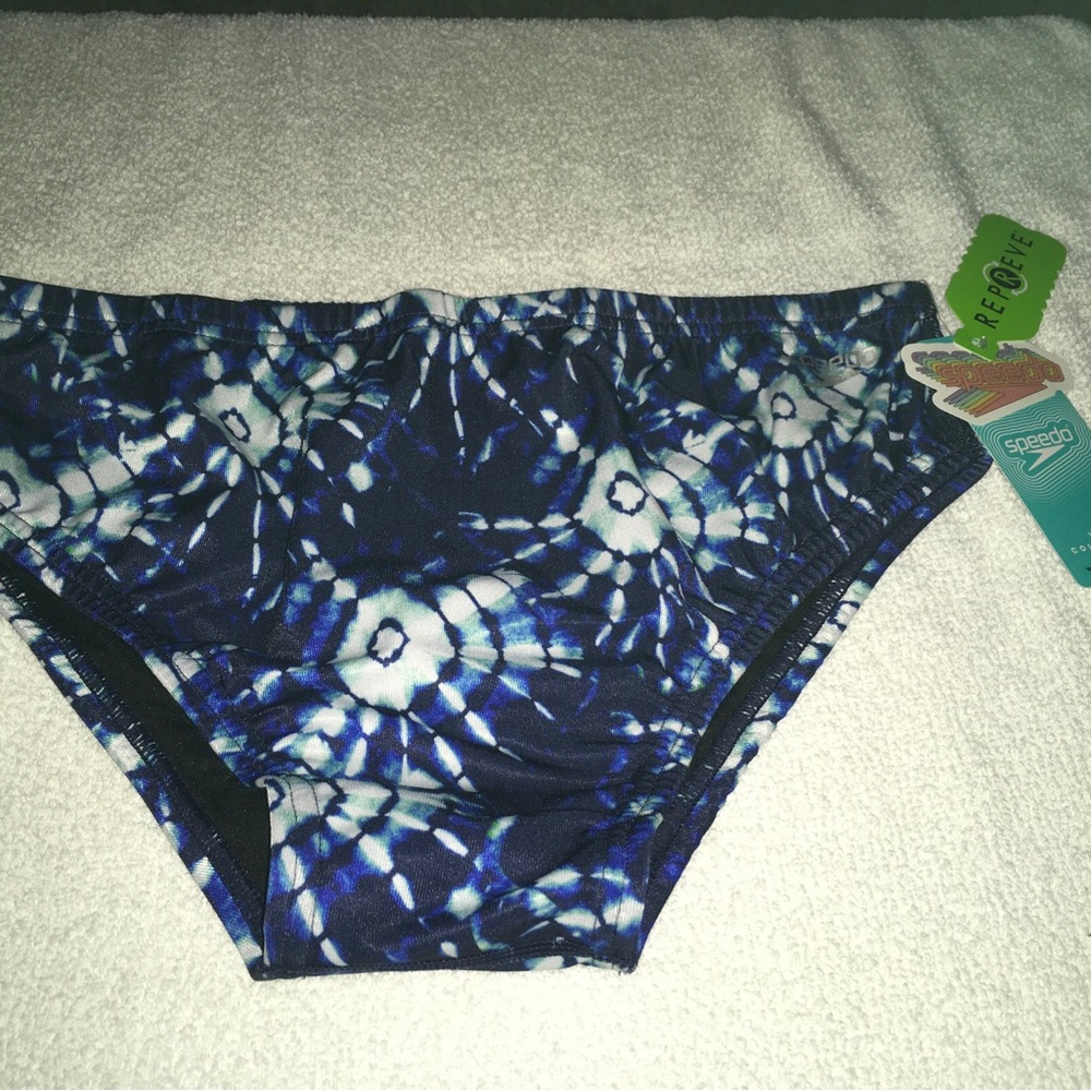 Speedo Blue and White Kaleidoscope Bikini Bottom